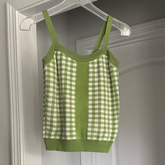 Listicle Tops - St Patrick’s Spring Green Checkered Women's Top